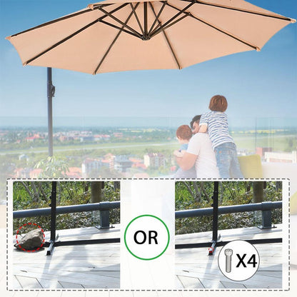 FDW HU-D1083-Tan Floating parasol - 304.8 cm - Tan