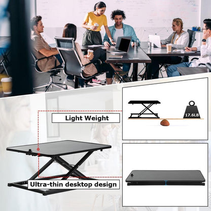 FDW JY-SD52-Black-FDW Verstelbaar sta bureau - 73.66 centimeter - Ergonomisch in hoogte verstelbaar - Zwart