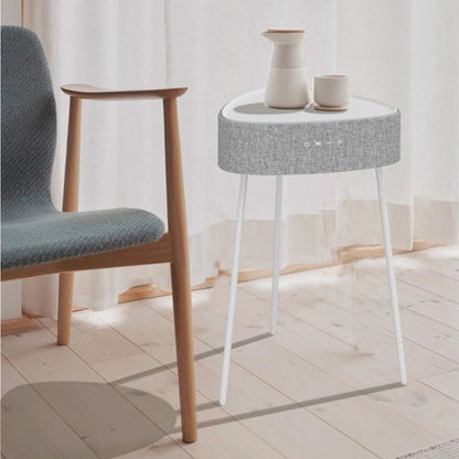 Fontastic 255205 Wireless speaker table design - Bluetooth 5.0 - White/Beige