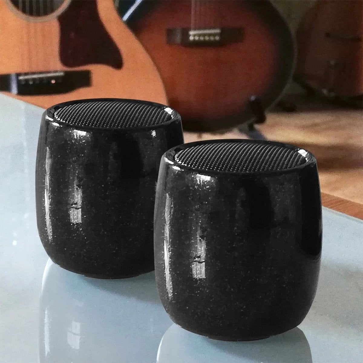 Fontastic Draadloze Luidsprekers - 5x5 cm - 2 X 5Watt - Bluetooth - Geschikt voor Smapthone en Tablet - Draagbaar - Zwart