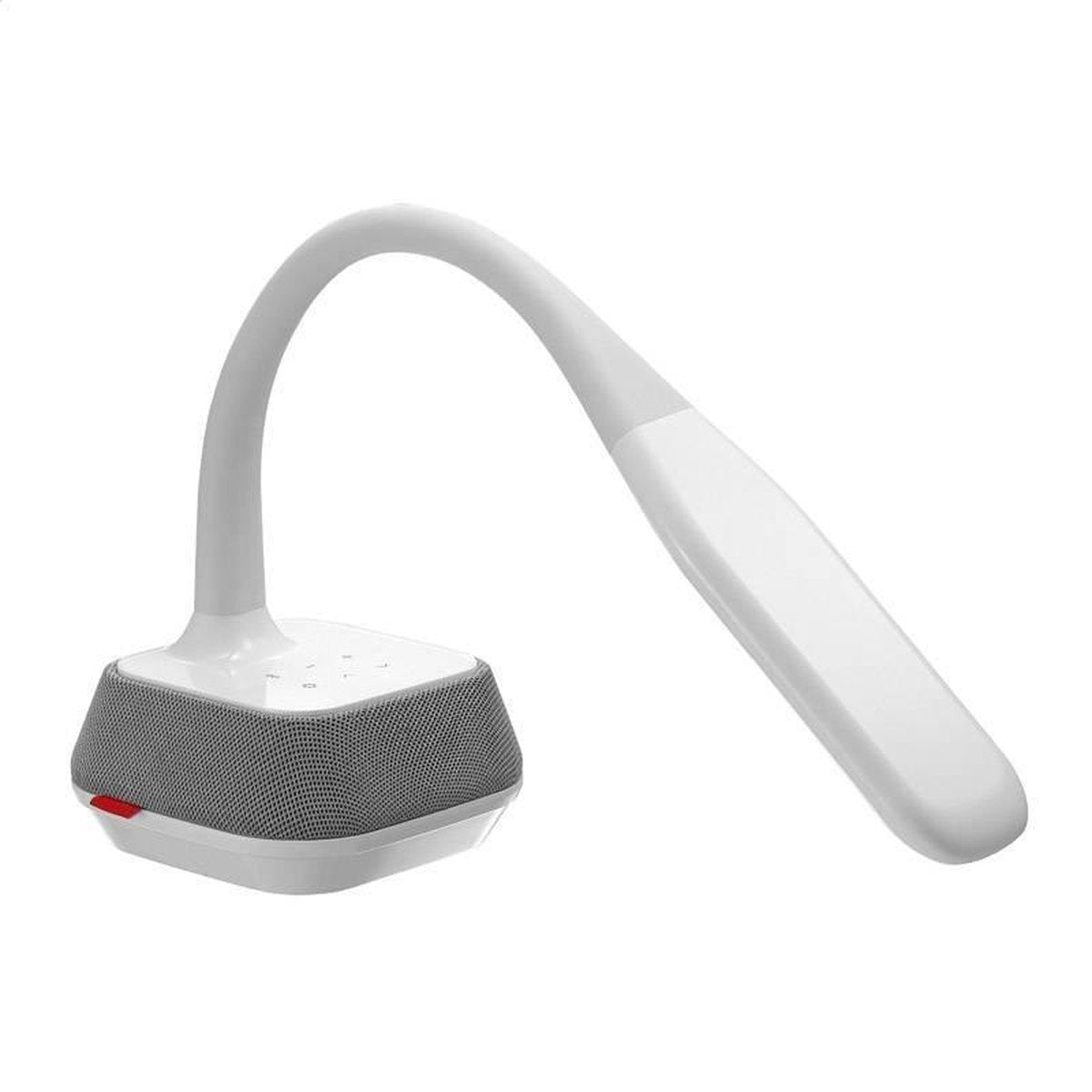 Platinet PDLM6U LED desk lamp 18W with built-in Bluetooth speaker and USB charging port, White/Gray