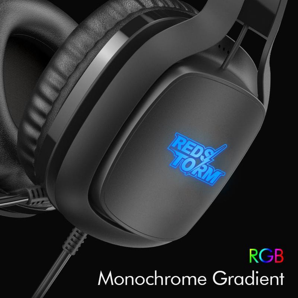 EasySMX VG-C158 Over-ear gaming headset with microphone, RGB LED, 7.1 Surround sound, black