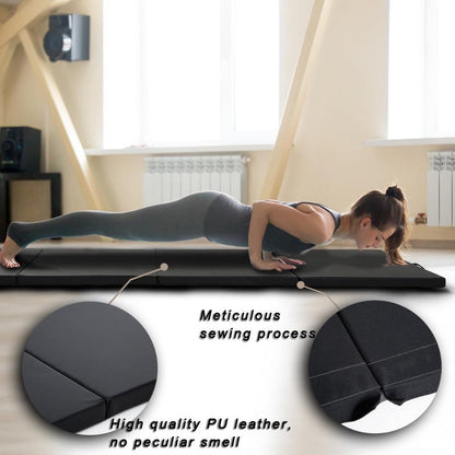 BEST MASSAGE YM-R4-Black Premium Foldable Yoga Mat - 5 cm thick - Black