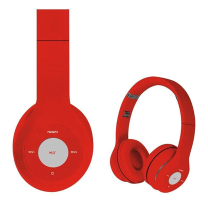 Omega FH0915GG Bluetooth Koptelefoon met microfoon en USB - BT 5.0 - Rood