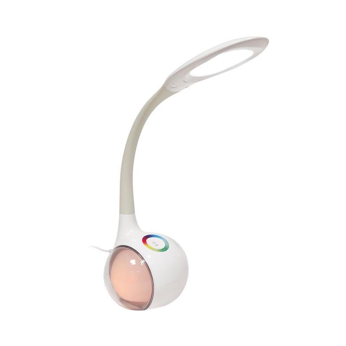 PLATINET PDL20W LED Bureaulamp Modern met kleuren nachtlampje - Wit