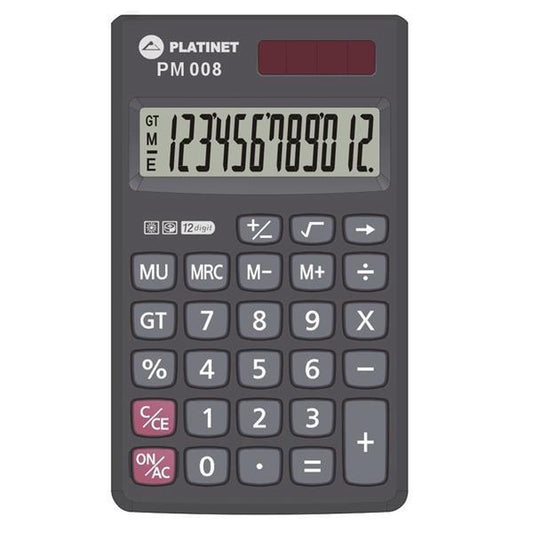 Platinet PMC008_A Pocket Basisrekenmachine Grijs calculator