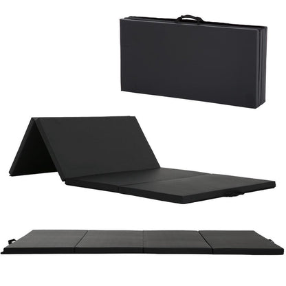 BEST MASSAGE YM-R4-Black Premium Foldable Yoga Mat - 5 cm thick - Black
