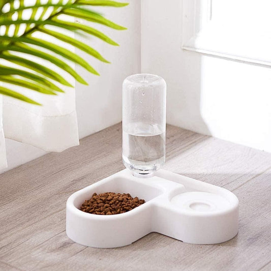 Futter- und Wassernapf für Hunde oder Katzen | Automatisch Wasser nachfüllend | Haustier Futter- und Wasser Kombination