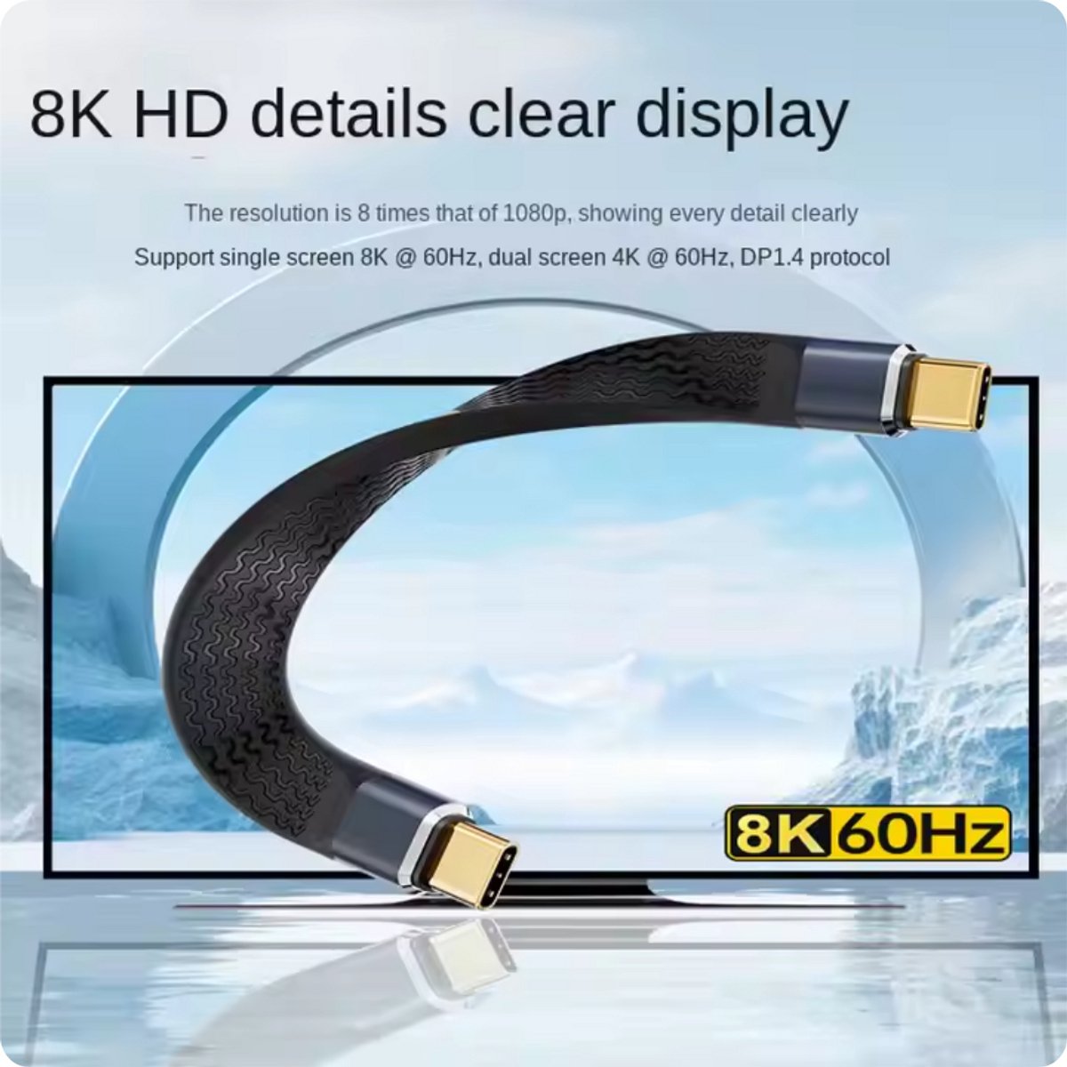 Delmark USB-C naar USB-C Kabel - 14cm - Thunderbolt 4 / USB4 240W PD - 8K60Hz Video - Flexibele kabel - Geschikt voor o.a. PC, Telefoon en Harde schijf