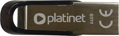 PLATINET PMFMS64 PENDRIVE USB 2.0 S-Depo 64GB USB Geheugenstick METAL - metalen behuizing