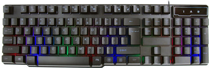 PLATINET VRGBK7023B VARR GAMING USB Keyboard RGB Verlichting US Layout, Anti Ghosting, verhoogde membraan toetsen