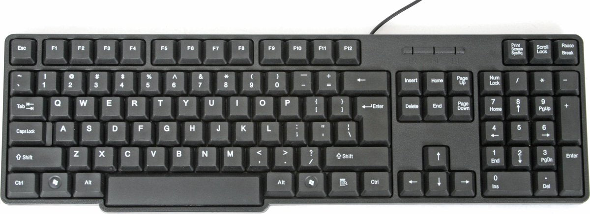 Platinet Omega OK05T USB Toetsenbord QWERTY US-Layout voor PC, laptop, tablet zwart