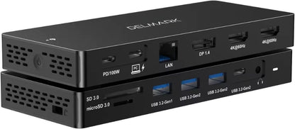 Delmark 13-in-1 USB-C Docking Station - 2x HDMI + DP