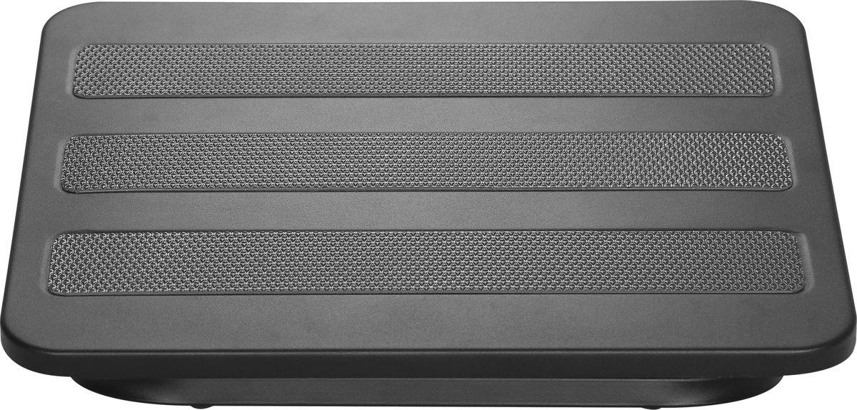 DELTACO OFFICE DELO-0300, Ergonomische voetensteun voor bureau, anti-slip, kantelbaar, staal, zwart