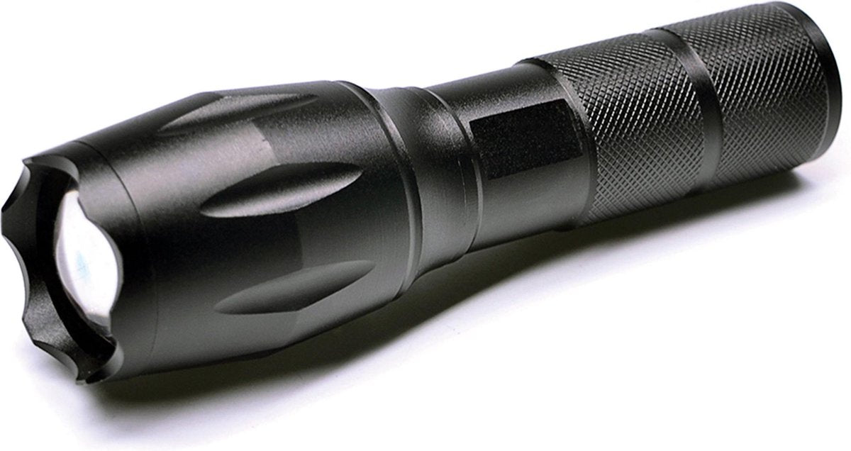 Platinet PAFT10W Tactische oplaadbare LED zaklamp met powerbank functie zwart