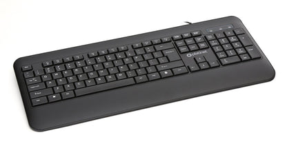 Platinet PMK110B QWERTY USB Toetsenbord - US versie design USB keyboard met numpad - polssteun- zwart