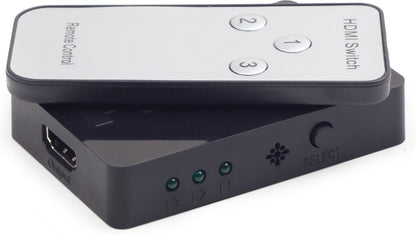 CablExpert HDMI Switch - HDMI switch met Afstandsbediening - 4K Ultra HD - 1080p Full HD - 3 Poorts
