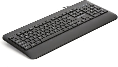 Platinet PMK110B QWERTY USB Toetsenbord - US versie design USB keyboard met numpad - polssteun- zwart