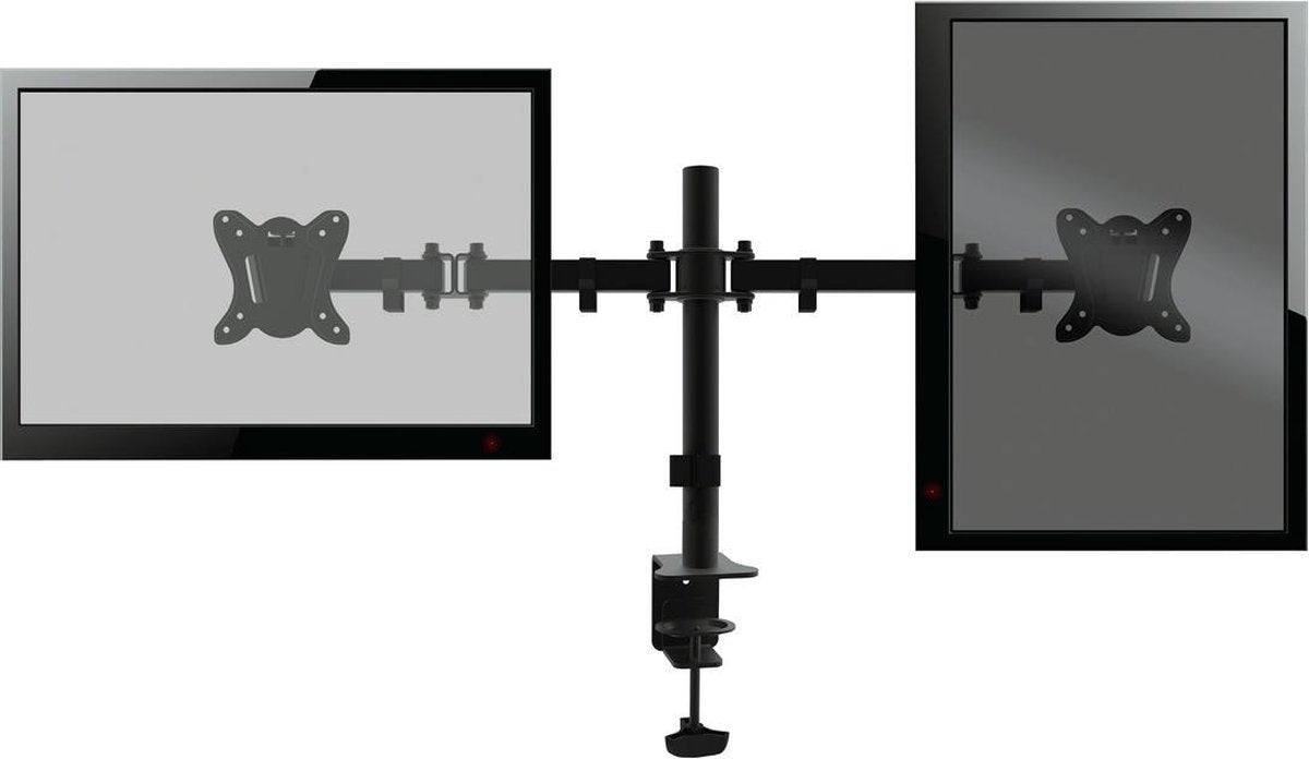 Platinet Omega OUPC024D Double monitor arm for desks and tables, for two 13 to 27 inch screens, Vesa standard, black