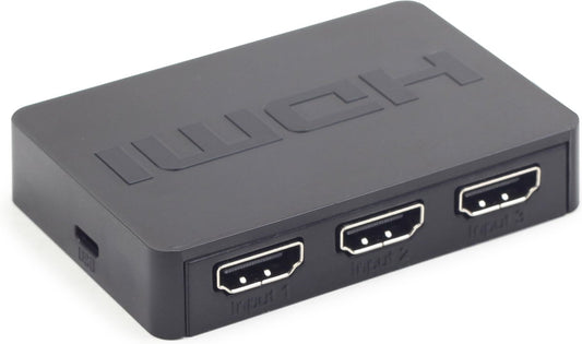 CablExpert HDMI Switch - HDMI switch met Afstandsbediening - 4K Ultra HD - 1080p Full HD - 3 Poorts