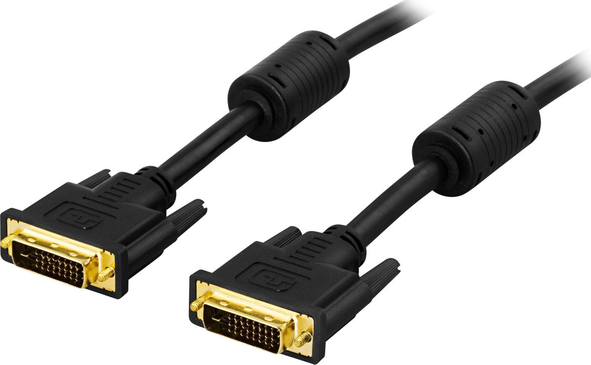 Deltaco DVI-600A DVI cable 2 m DVI-D Black
