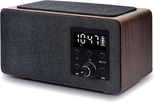 Fontastic 260353 Bluetooth Speaker - Wekker - FM-Radio - Kaartlezer, Draadloos Oplaadfunctie