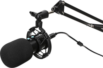 VARR pro gaming microphone USB in a set with metal arm and shock mount, perfect for streaming, gaming, youtube