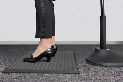 DELTACO OFFICE DELO-0301, Ergonomische vloermat voor bureau, anti-slip, rubber, zwart