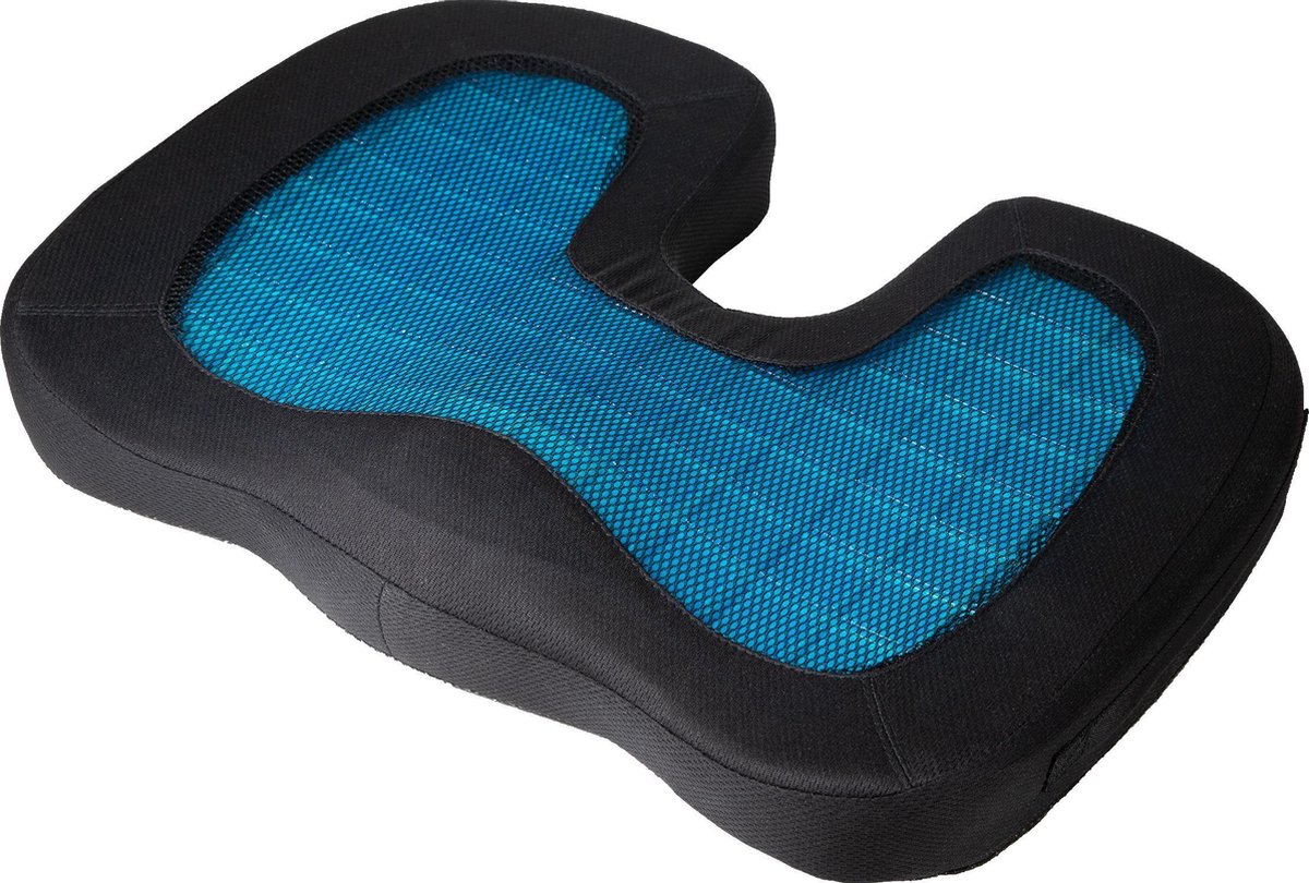 Technaxx Lifenaxx LX-014 Zitkussen met Gel vulling zwart/blauw