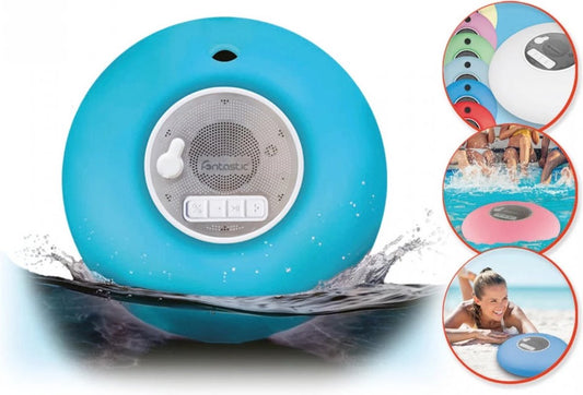 Fontastic 260490 Bluetooth schwimmender LED-Lautsprecher - Super Bass - TWS-fähig - Hellblau