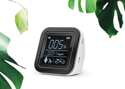 Lifenaxx LX-010(4845) Luchtkwaliteitsmeter - Herkent Schadelijke Stoffen - VOC Meter - Incl Autoventilatorhouder - Wit