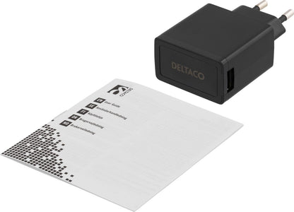 Deltaco USB-AC77 Charger for Mobile Devices Indoor Black