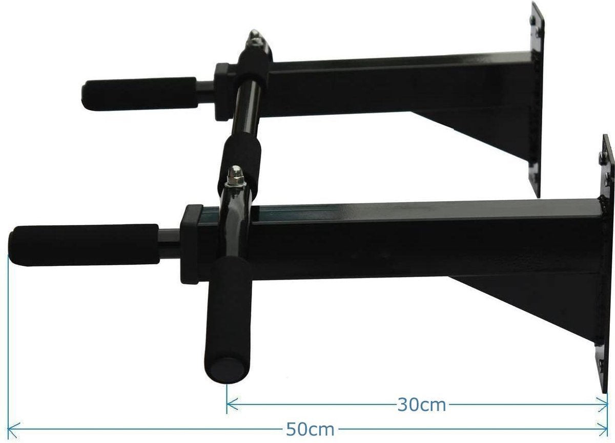 FDW AS8109 Pull up bar - 6 Grip barrels - Wall mounting - Black