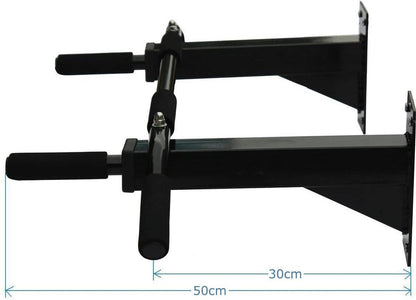 FDW AS8109 Pull up bar - 6 Grip barrels - Wall mounting - Black