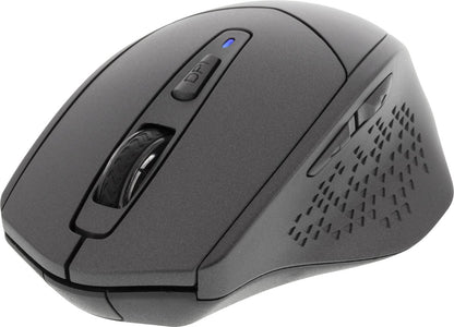 DELTACO MS-901 Stille Bluetooth-muis met ingebouwde receiver, 800-1600 DPI, 4 knoppen, grijs