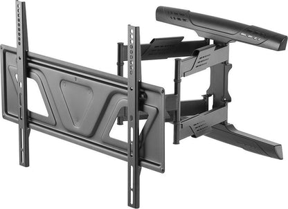 DELTACO OFFICE ARM-0259, Vrij Kantelbaar, draaibaar, Ultraslanke TV Beugel, 37"- 80 inch, max. 45 kg, zwart