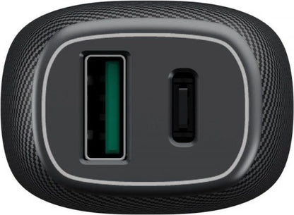 Fontastic 254512 Auto Oplader - snellader 3.0 - USB-A + Type-C - 36W - Zwart