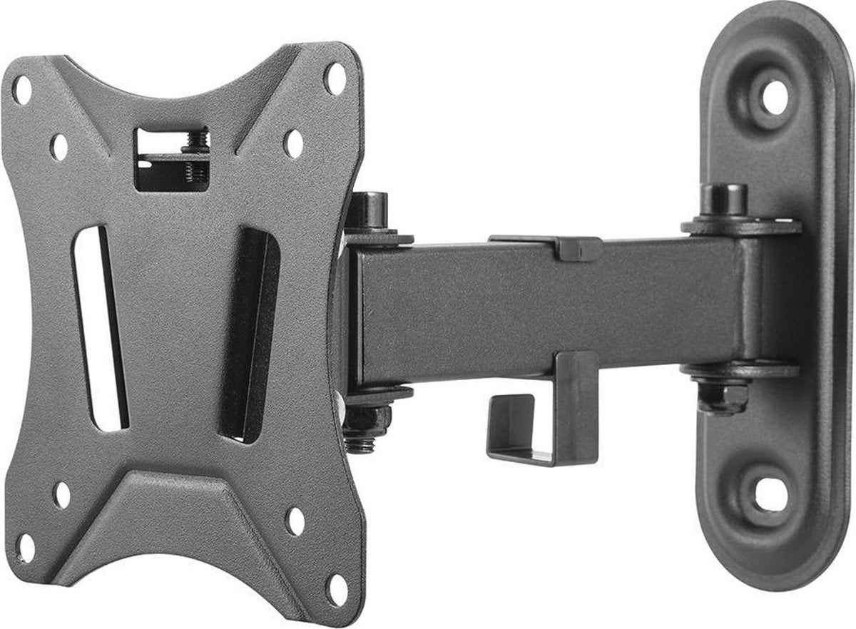 DELTACO OFFICE ARM-0250, Tiltable, swivel, TV bracket, foldable, 13"- 27 inch, max. 25 kg, black