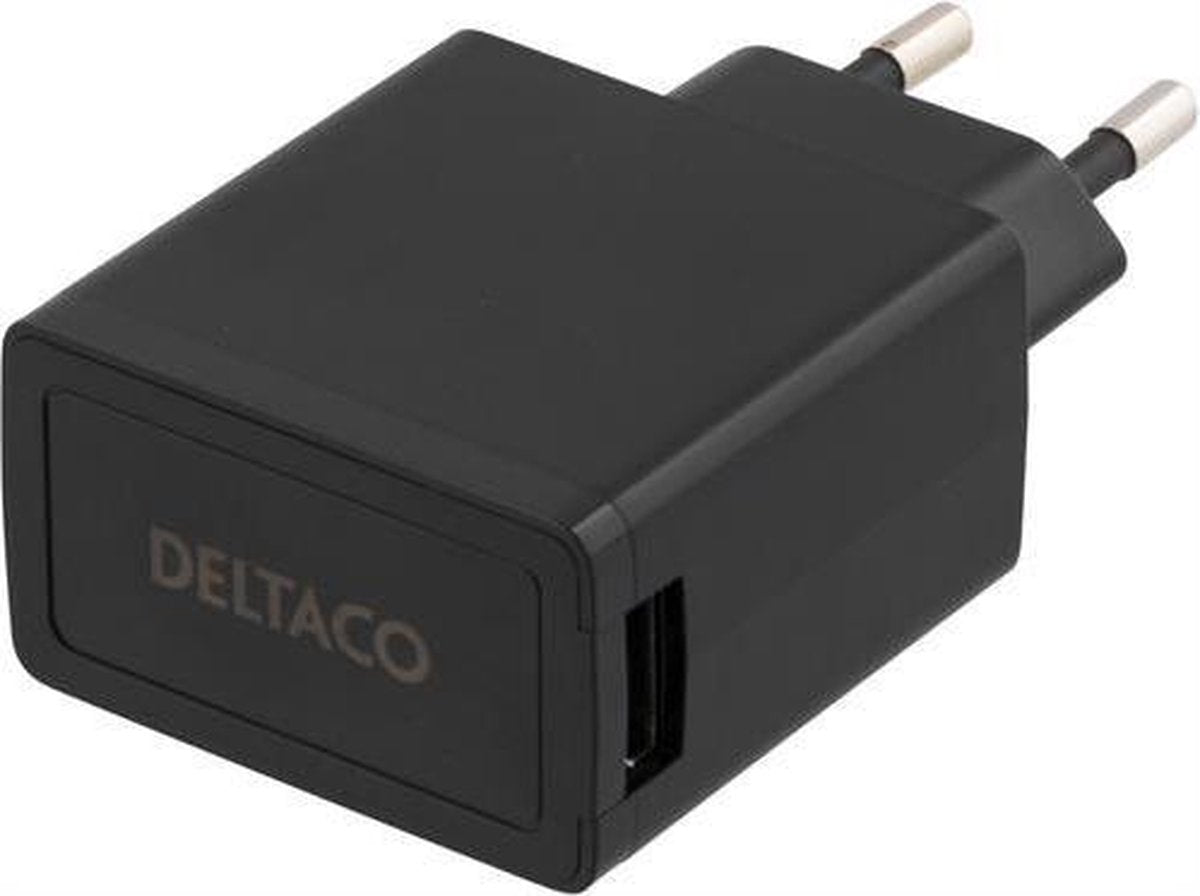 Deltaco USB-AC77 Charger for Mobile Devices Indoor Black