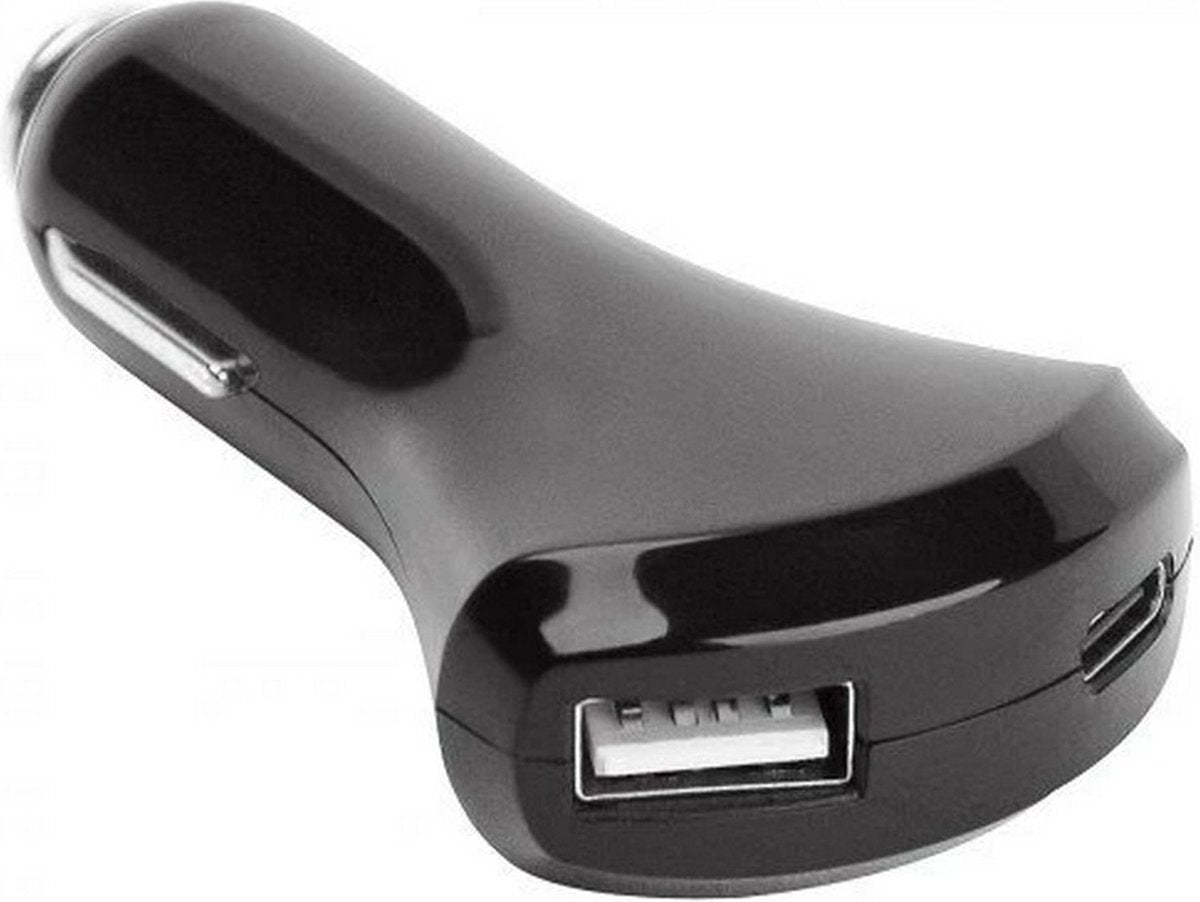 Fontastic 253515 Car Charger - Fast Charger 3.0 - USB-A, USB-C - 54W - Black