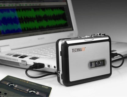 Technaxx USB Cassette Player - Portable Cassette Player - MP3 Converter - Cassette to MP3