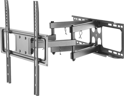 Deltaco ARM-1202, Swivel Wall Mount for Monitor or TV, TV Mount, 32 to 55 inch, max. 40kg, tiltable, wall mount, curved TV, with spirit level - black
