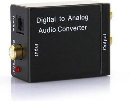 NÖRDIC SGM-107 Digital to Analog Audio Converter, Toslink and Coaxial to RCA L/R Audio, Black
