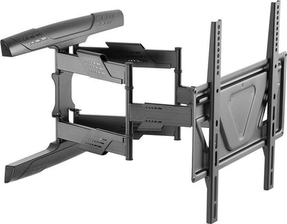 DELTACO OFFICE ARM-0258, Vrij Kantelbaar, draaibaar, Ultraslanke TV Beugel, 32"- 70 inch, max. 45 kg, zwart