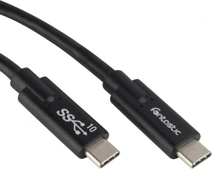 Fontastic 211263 USB-C to USB-C cable - 3.2 Gen 2 - 1m - Black