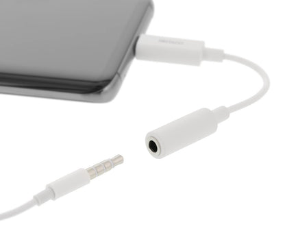 Deltaco USBC-1145 intermediate piece for cables USB Type-C 4-pin 3.5mm White