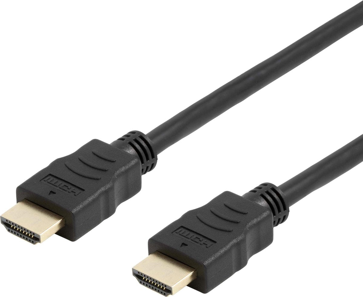 DELTACO HDMI-1030D-FLEX Flexibele HDMI-kabel, High Speed HDMI met Ethernet 4K, UltraHD bij 60 Hz, 3 m, Zwart