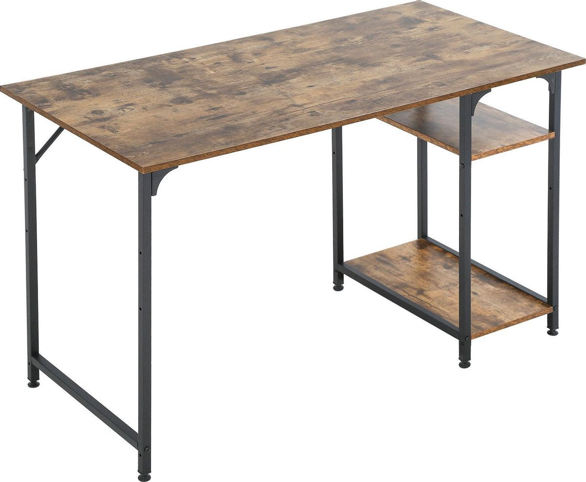 FDW CD-B6810- VINTAGE Vintage Design Desk - Modern stylish design - 121.92x60.96x76.2 cm - Brown/Black