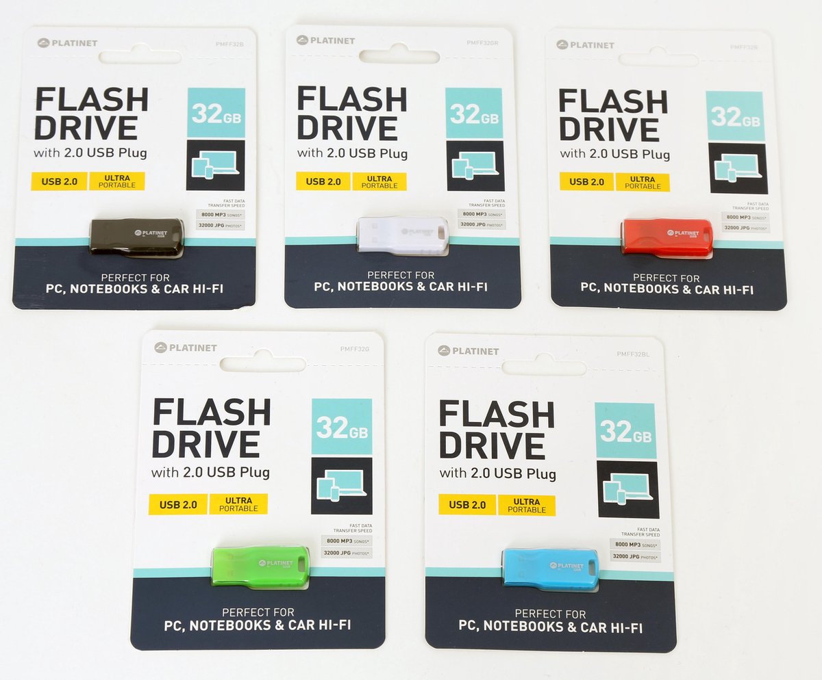 PLATINET PMFF32B PENDRIVE USB 2.0 F-Depo 32GB USB geheugenstick zwart