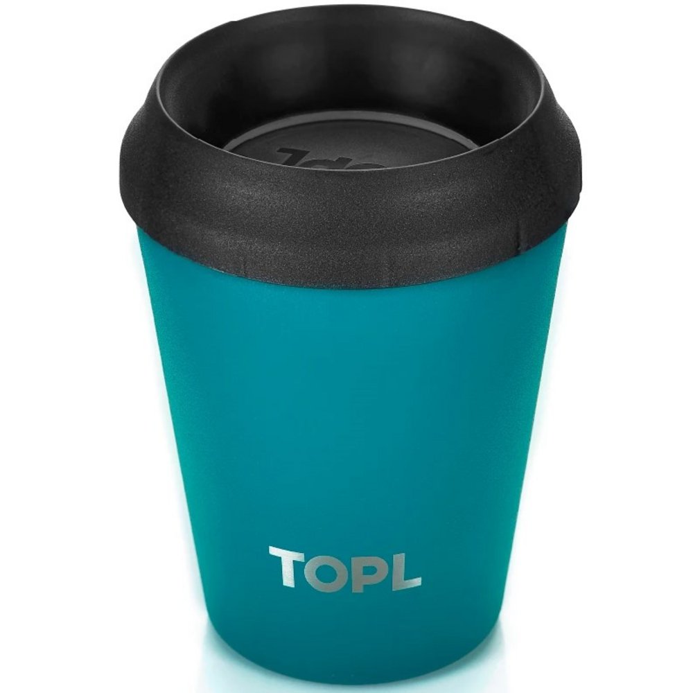 TOPL TPL8TG Vacuum insulated cup - Stainless steel - With smart lid - 236 ML - Teal green